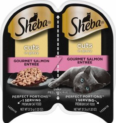 Sheba Perfect Portions Cuts in Gravy Gourmet Salmon Entree Grain Free Wet Cat Food 2.6oz