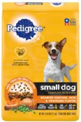 Pedigree Small Breed Complete Nutrition Roasted Chicken, Rice, and Vegetable Flavor Dry Dog Food 14 lbs