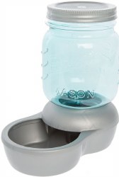 Petmate Mason Jar Waterer, Dog Bowls, 2.5 Gallon