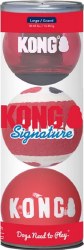 Kong Signature Balls Dog Toys, Large, 3 count
