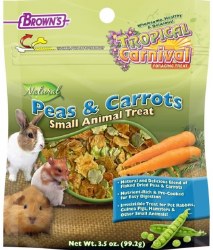 FMBrown's Tropical Carnival Natural, Peas and Carrots, Small Animal Treat, 3.5oz