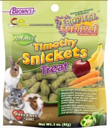 Tropical Carnival Natural, Timothy Snickets, Small Animal Treat, 3oz