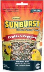 Higgins Sunburst Gourmet Fruits and Veggies Small Bird Treats 3oz