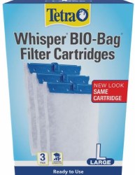 Tetra Whisper Unassembled Bio Bag Cartridge, Large, 3 pack