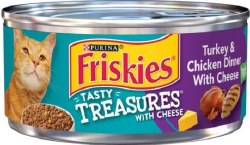 Purina Friskies Turkey and Cheese Treasures, Wet Cat Food, 5oz