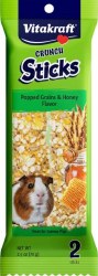 Sunseed Vitakraft Crunch Sticks Grain and Honey Guinea Pig Treats, 2.5oz, 2 Count