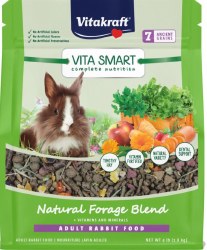 Sunseed Vitakraft Vita Smart Complete Nutrition Natural Foraging Blend Rabbit Food 4lb