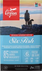 Orijen Grain Free Six Fish Dry Dog Food 25 lbs