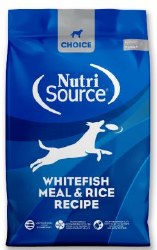 NutriSource Choice Whitefish and Rice 30 lbs