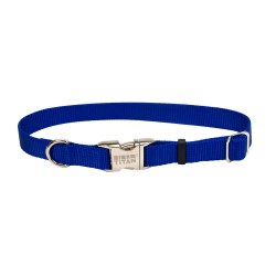 1 inch x 14-20 inch Adjustable Titan Collar Blue