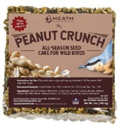 Heath Mfg Peanut Crunch Cake, Wild Bird Bricks, 7oz