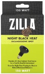 Zilla Incandescent Night Black Heat Spot Reptile Bulb 150W
