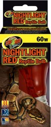 ZooMedLab Night Light Red Reptile Bulb 60W