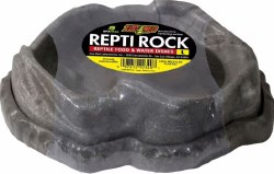 ZooMedLab Repti Rock Food and Water Dish Set for Reptiles, Large