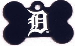 Dog Tag Tigers Bone Lg
