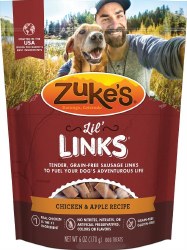 Zuke's Lil' Links Chicken & Apple Recipe Dog Treats, 6-oz, bag