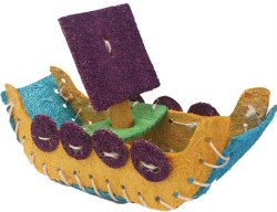A&ECage Nibbles Loofah Boat Small Animal Chew, Small