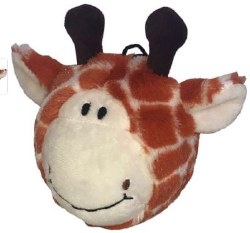Petlou Plush Giraffe Dog Toy, Orange, 4in