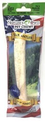 Natures Own Naturally Shed Elk Antler Dog Chew, Jumbo, 7-9"