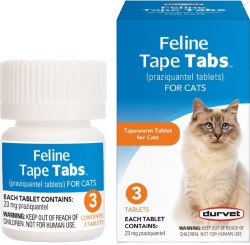 Durvet Feline Tape Worm Tabs 3 Count