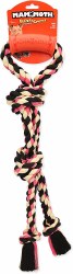 Mammoth Flossy Chews Twin Rope Tug with Handle for Dogs, Multicolor, 24