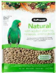 ZuPreem Naturals Parrot and Conure, Bird Food, 3lb