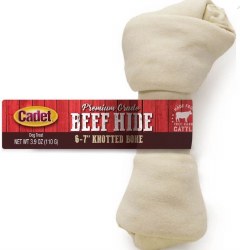 Cadet Gourmet Knotted Rawhide Bone, 6-7