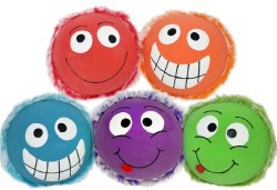 Multipet Minipet Plushy Peas Latex and Plush Dog Toy, Assorted, 2.5 inch