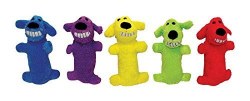 MultiPet Loofah Original Dog Toy with Squeaker, Assorted Colors, 6in