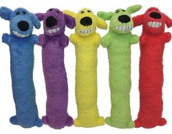 MultiPet Loofah Original Dog Toy with Squeaker, Assorted Colors, 12in