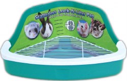 Ware Scatterless Small Animal Lock n Litter Pan, Assorted Colors
