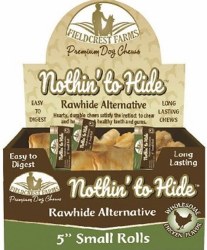 Nothin to Hide Rawhide Alternative Chicken Rolls, 5 inch