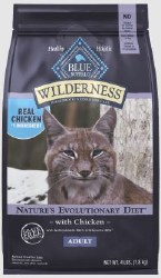 Blue Buffalo Wilderness Chicken Recipe Grain Free Adult, Dry Cat Food, 6ib
