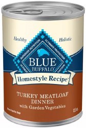 Blue Buffalo Homestyle Recipe Turkey Meatloaf Dinner with Garden Vegetables Canned, Wet Dog Food, 12.5oz