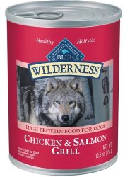 Blue Buffalo Wilderness Salmon and Chicken Grill Recipe Grain Free Canned, Wet Dog Food, 12.5oz