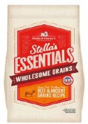 Stella's Essentials Grass Fed Beef with Ancient Grains Recipe Dry Dog Food 25 lbs