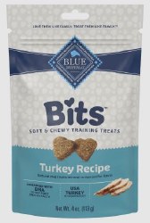 Blue Buffalo Blue Bits Tempting Turkey Recipe Soft Moist Training, Dog Treats, 4oz