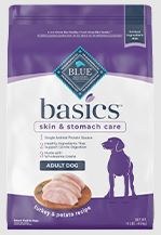 Blue Buffalo Basics Limited Ingredient Grain Free Adult Formula Turkey and Potato Recipe Dry Dog Food 24 lbs