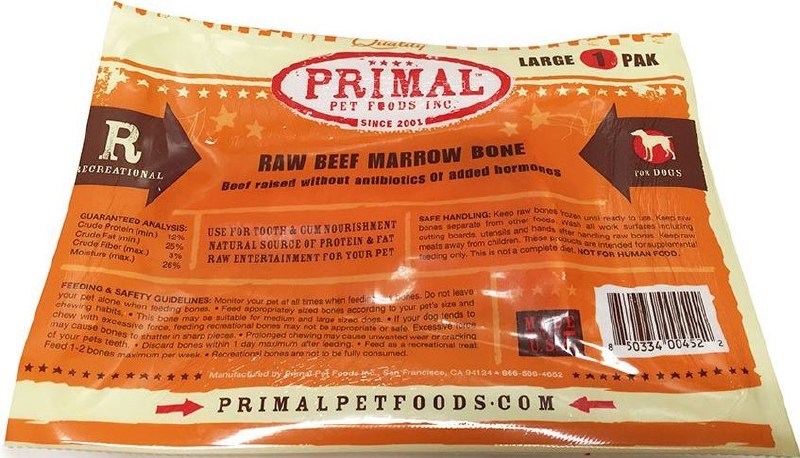 Primal Raw Recreational Beef Marrow Dog Bones Large Pet Store Dog Food Cat Supplies More Burton Flint MI Magoo s Pet Outlet