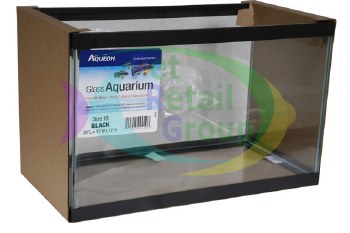 Aqueon Standard Rectangular Aquarium, Black, 10 Gallon