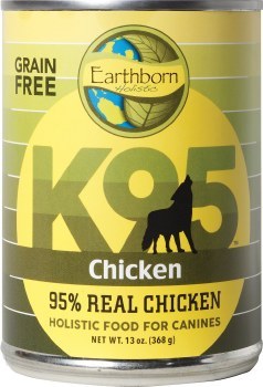 Earthborn Holistic K95 Chicken Recipe Grain Free Canned Wet Dog Food 13oz