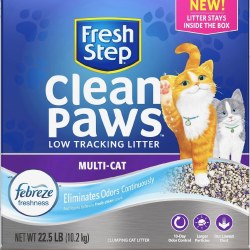 Fresh Step Clean Paws Multi Cat Clumping Scented Cat Litter with Febreze 22.5lb