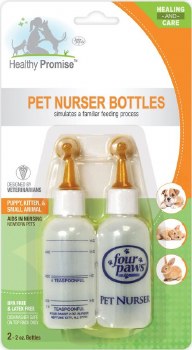 Four Paws Healthy Promise Pet Nurser Bottles, 2 Count, 2oz Capacity