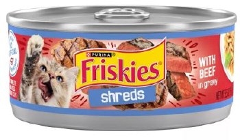 Purina Friskies Shredded Beef, Wet Cat Food, 5.5oz