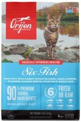 Orijen Six Fish Grain Free, Dry Cat Food, 4lb