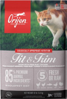 Orijen Fit Trim, Grain Free, Dry Cat Food, 12lbs