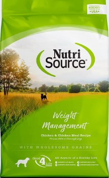 NutriSource Weight Management Chicken and Rice Formula, Dry Dog Food, 26 lbs