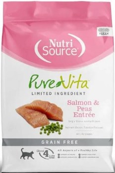 Pure Vita Grain Free Salmon Entree Dry Cat Food 6.6 lbs