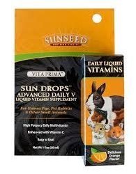 Sunseed Vita Prima Sun Drops Liquid Vitamin Supplement for Small Animals 1oz
