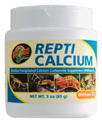 ZooMedLab Repti Calcium Without Vitamin D3 Reptile Supplement 3oz